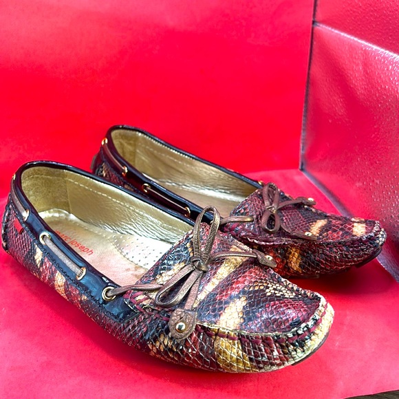 Mark Joseph Cypress Hill loafers snake print leather size 7.5 great condition - Picture 1 of 5